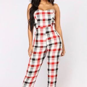 Fashion Nova tube-top Jumpsuit